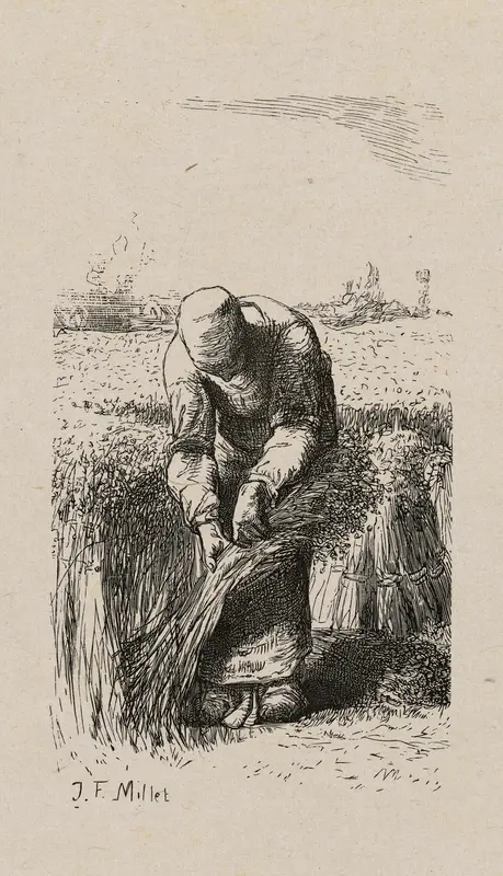 Woman Pulling Flax