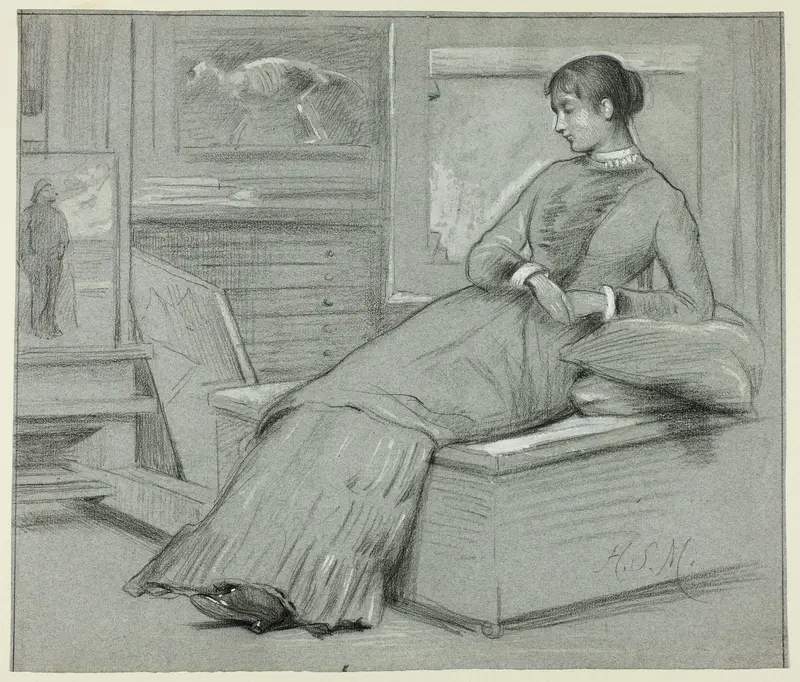 Woman Resting on a Platform Wall Art by Henry Stacy Marks - High-Resolution Digital Print