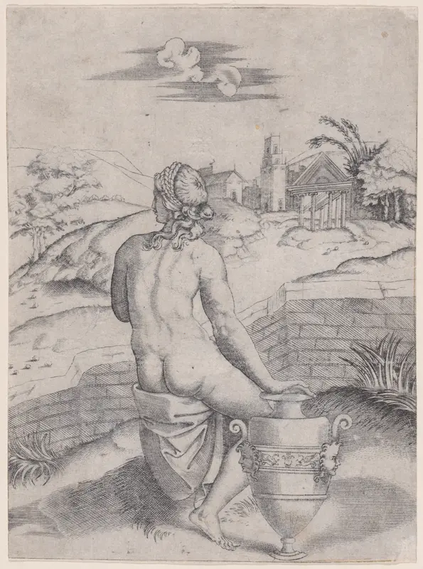 Woman Seated near a Vase