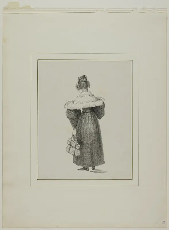 Woman Seen from the Back Wall Art by Unknown - High-Resolution Digital Print