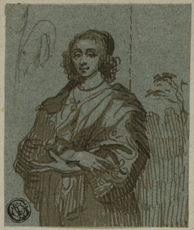 Woman Three-Quarter Length with Crossed Arms Wall Art by Anthony van Dyck - High-Resolution Digital Print