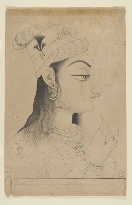 Woman with a Turban Dressed as Radha Wall Art by Unknown - High-Resolution Digital Print