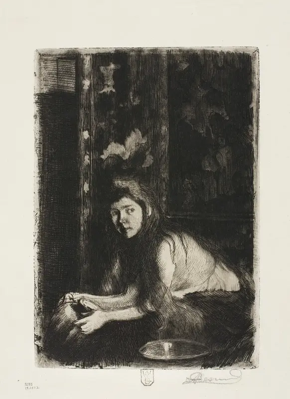 Woman with a Vase Wall Art by Albert Besnard - High-Resolution Digital Print