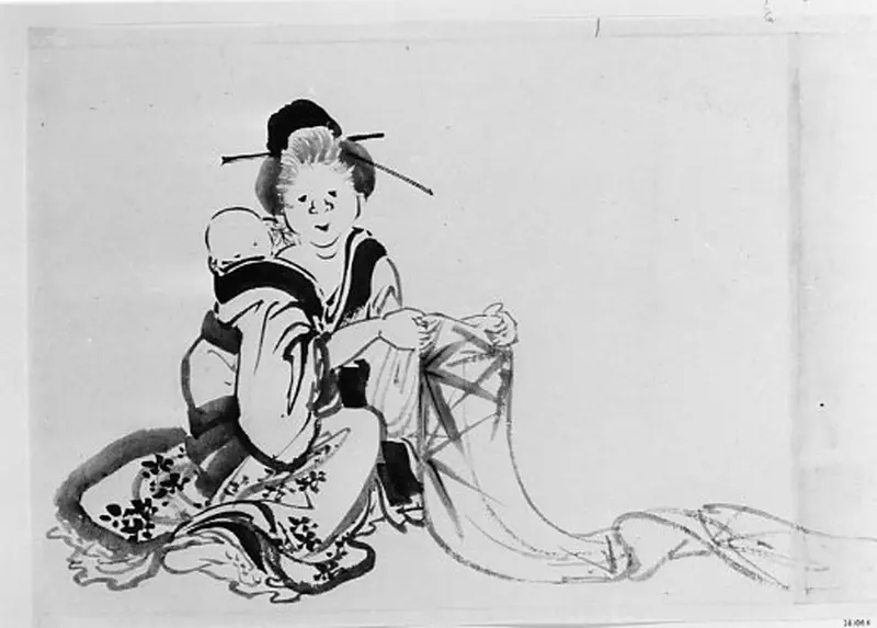 Woman with Baby on Her Back