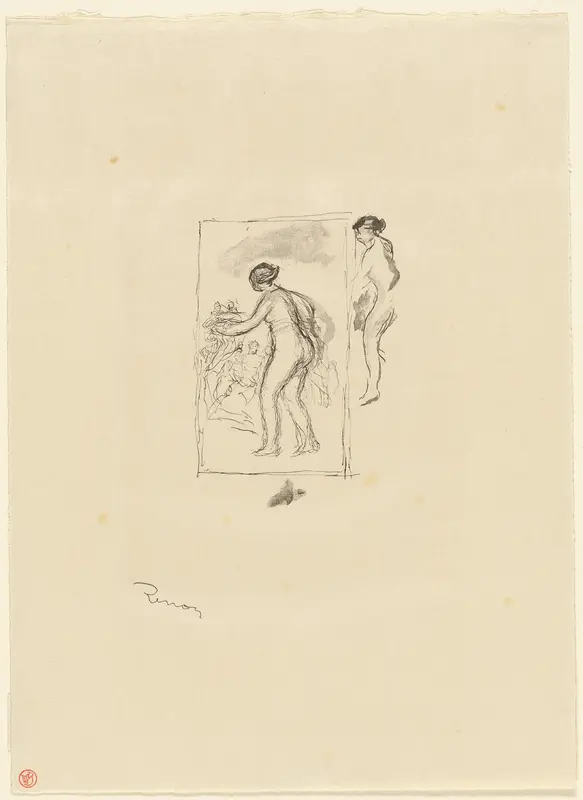 Woman with Grapevine, 4th variant Wall Art by Pierre-Auguste Renoir - High-Resolution Digital Print