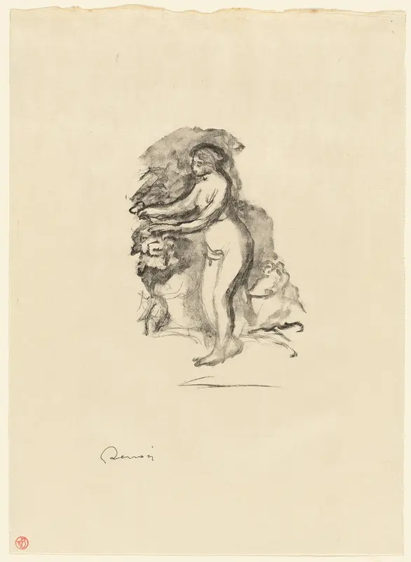 Woman with Grapevine Wall Art by Pierre-Auguste Renoir - High-Resolution Digital Print
