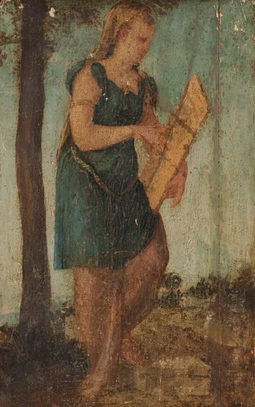 Woman with Shield Wall Art by Unknown - High-Resolution Digital Print