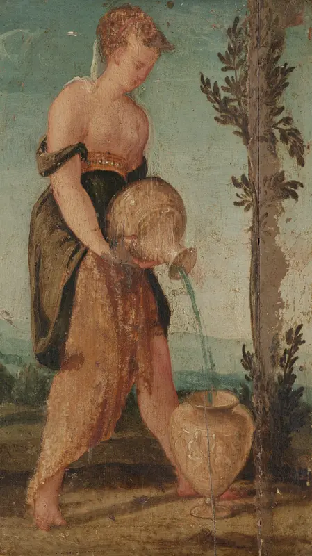 Woman with Water Jug Wall Art by Unknown - High-Resolution Digital Print