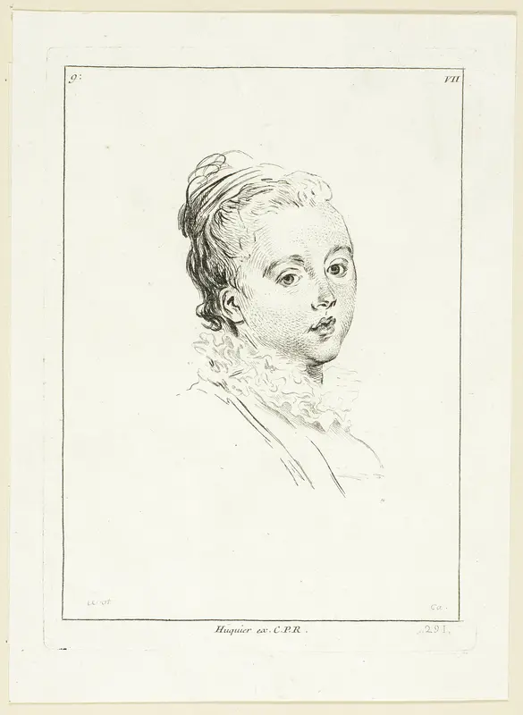 Woman's Head (turned to left) Wall Art by Anne Claude Philippe Caylus - High-Resolution Digital Print