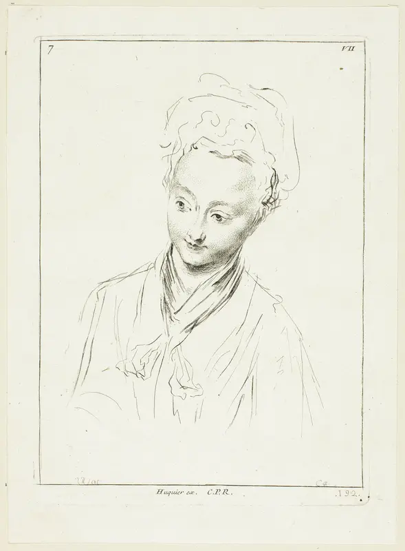 Woman's Head (turned to right) Wall Art by Anne Claude Philippe Caylus - High-Resolution Digital Print