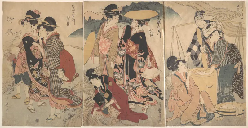 Women and a Man in the Country; Some pageant(?)