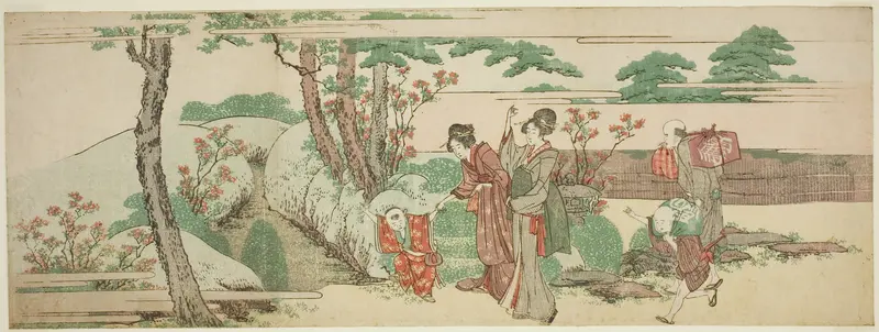 Women and children out for a picnic
