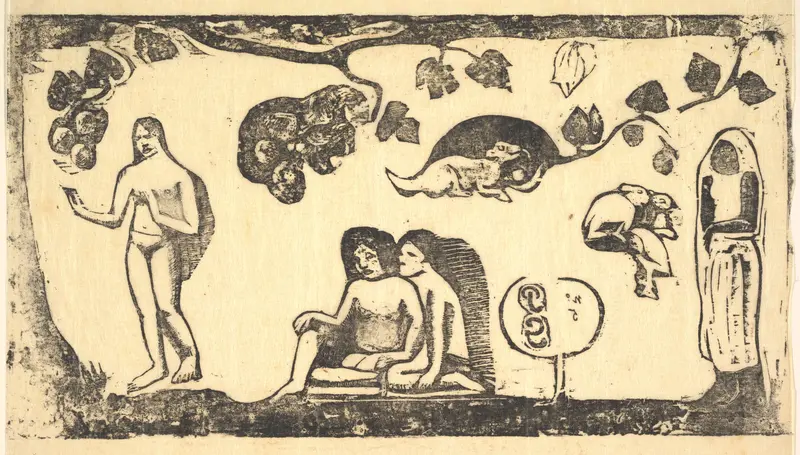 Women, Animals, and Foliage Wall Art by Paul Gauguin - High-Resolution Digital Print