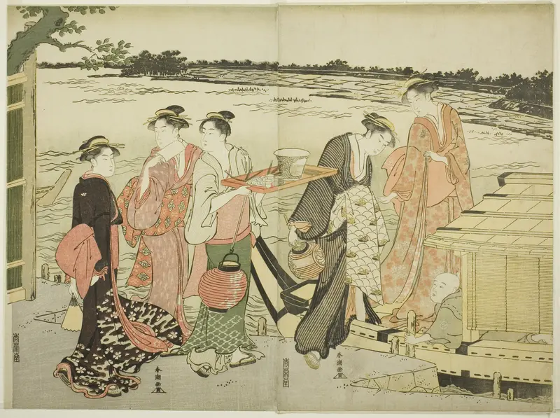 Women Boarding a Pleasure Boat