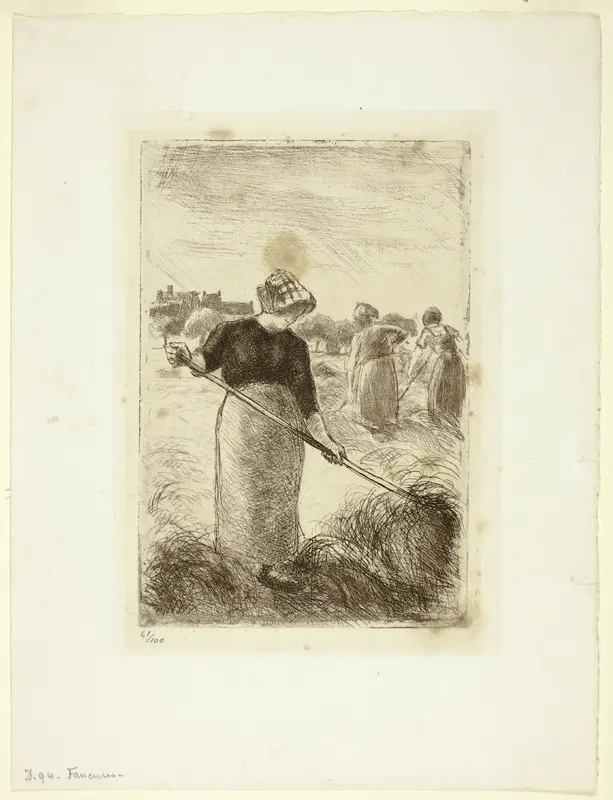 Women Tossing the Hay Wall Art by Camille Pissarro - High-Resolution Digital Print