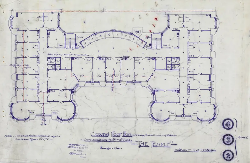 Women's Temple Building, Chicago, Illinois, Working Drawings Wall Art by Burnham and Root - High-Resolution Digital Print