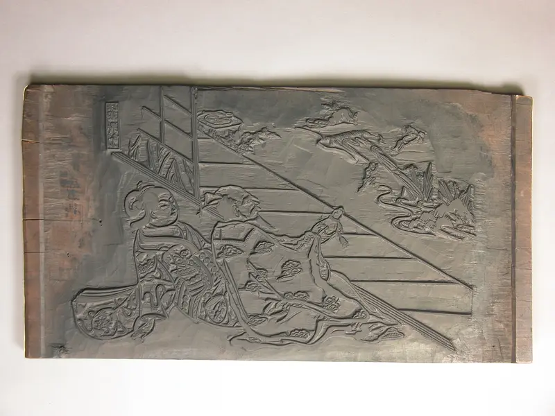Woodblock for an Illustration by Nishikawa Sukenobu Wall Art by Nishikawa Sukenobu - High-Resolution Digital Print