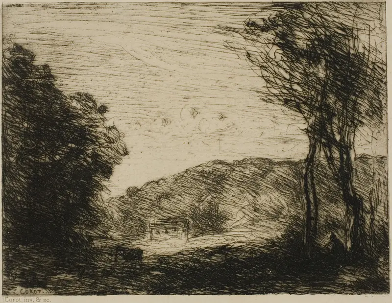 Wooded Countryside Wall Art by Jean Baptiste Camille Corot - High-Resolution Digital Print