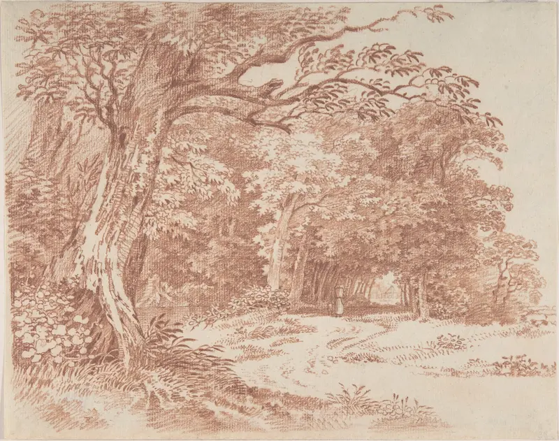 Wooded Landscape Wall Art by Friedrich August Brand - High-Resolution Digital Print