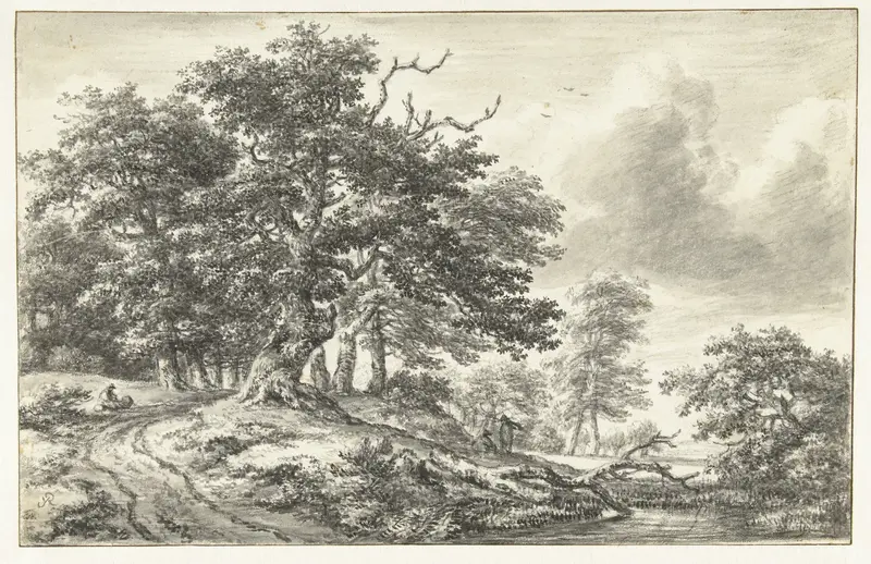 Wooded Landscape with a Pond Wall Art by Jacob Isaacksz van Ruisdael - High-Resolution Digital Print
