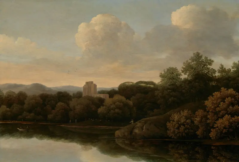Wooded Landscape with River Wall Art by Unknown - High-Resolution Digital Print