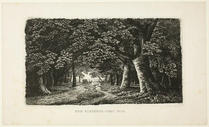 Woodland Path with a Coach
