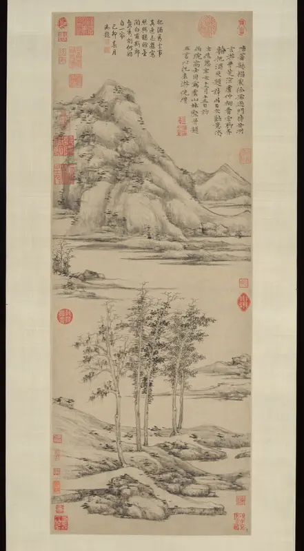 Woods and Valleys of Mount Yu Wall Art by Ni Zan - High-Resolution Digital Print
