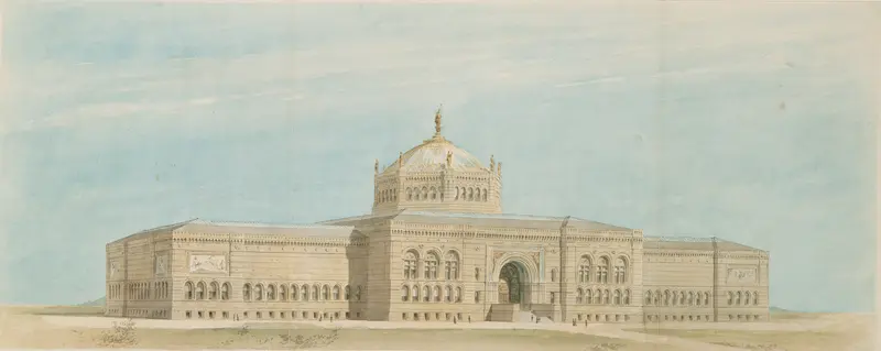 World's Columbian Exposition Fine Arts Museum, Chicago, Illinois, Perspective