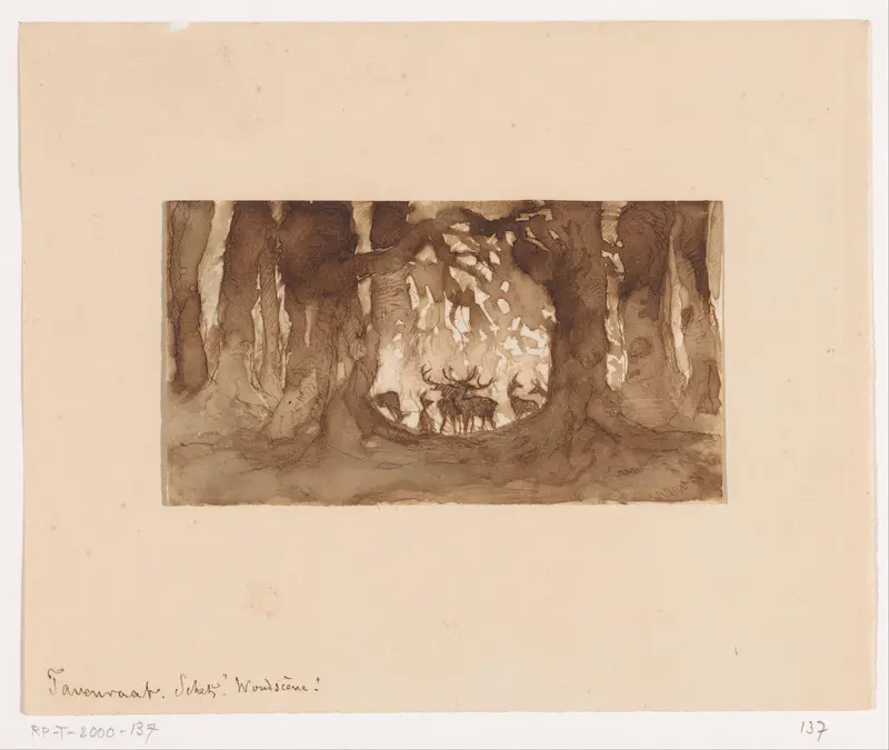 Woudscène Wall Art by Unknown - High-Resolution Digital Print