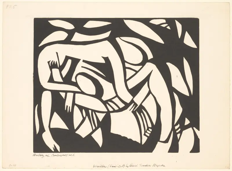Wrestlers Wall Art by Henri Gaudier-Brzeska - High-Resolution Digital Print
