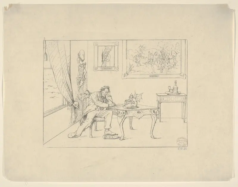 Writing the Emancipation Proclamation (from Confederate War Etchings) Wall Art by Adalbert John Volck - High-Resolution Digital Print