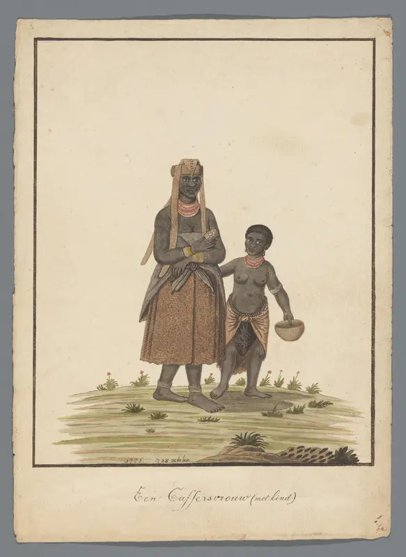 Xhosa vrouw en dochter Wall Art by Johannes Schumacher - High-Resolution Digital Print