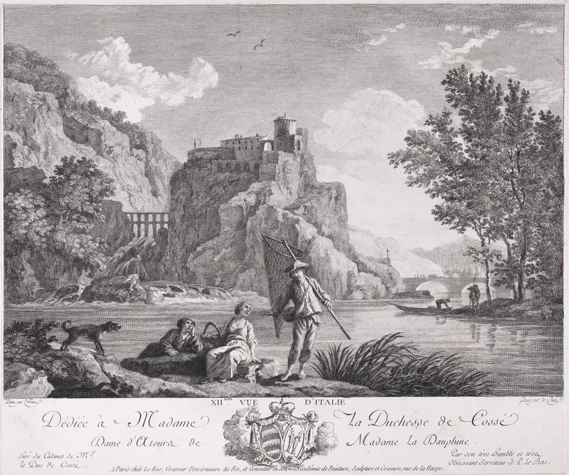 XIIeme Vue d'Italie. Le Bas Wall Art by Joseph Vernet - High-Resolution Digital Print