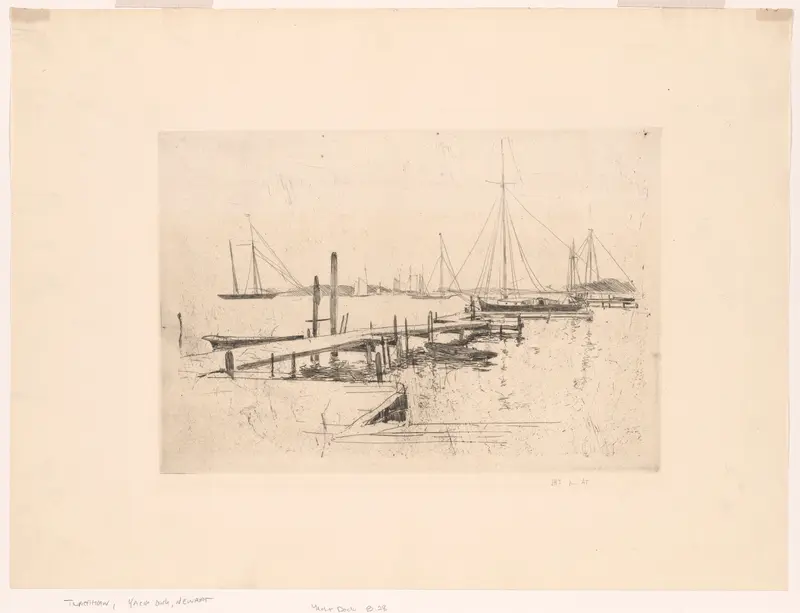 Yacht Dock Wall Art by John Henry Twachtman - High-Resolution Digital Print