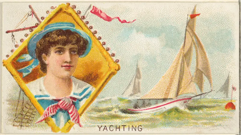 Yachting, from the Games and Sports series (N165) for Old Judge Cigarettes Wall Art by Goodwin & Company - High-Resolution Digital Print
