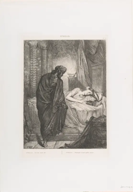 "Yet she must die": plate 11 from Othello (Act 5, Scene 2) Wall Art by Théodore Chassériau - High-Resolution Digital Print