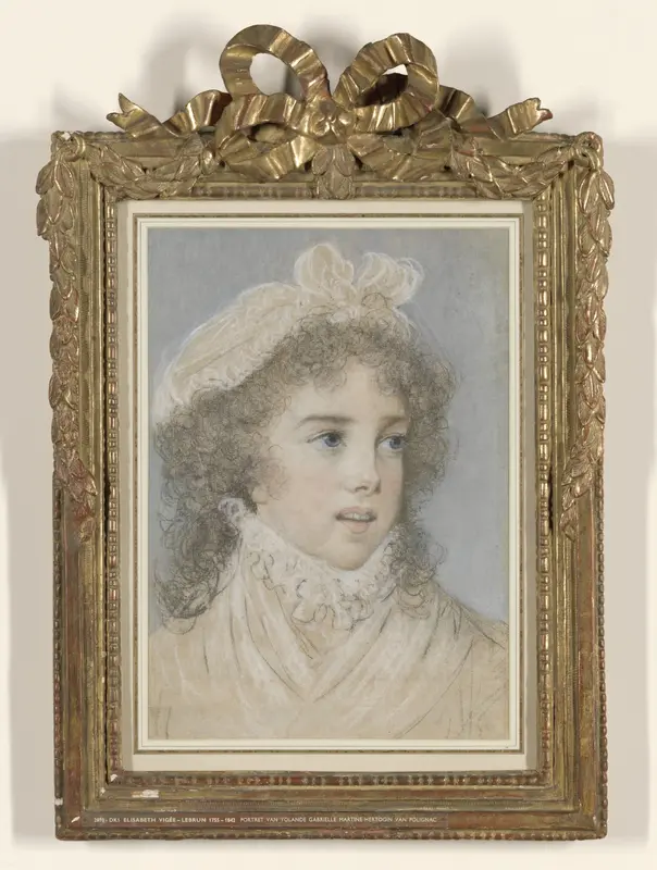 Yolande Gabrielle Martine (1749-93), duchesse de Polignac (verso: schets van een staande vrouw met sluier) Wall Art by Elisabeth Vigée-Le Brun - High-Resolution Digital Print