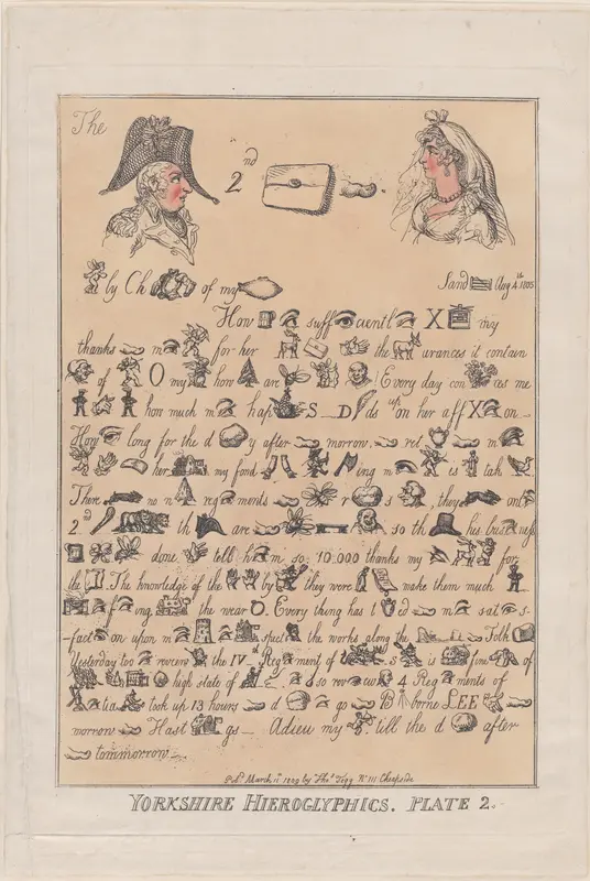 Yorkshire Hieroglyphics, Plate 2 Wall Art by Thomas Rowlandson - High-Resolution Digital Print
