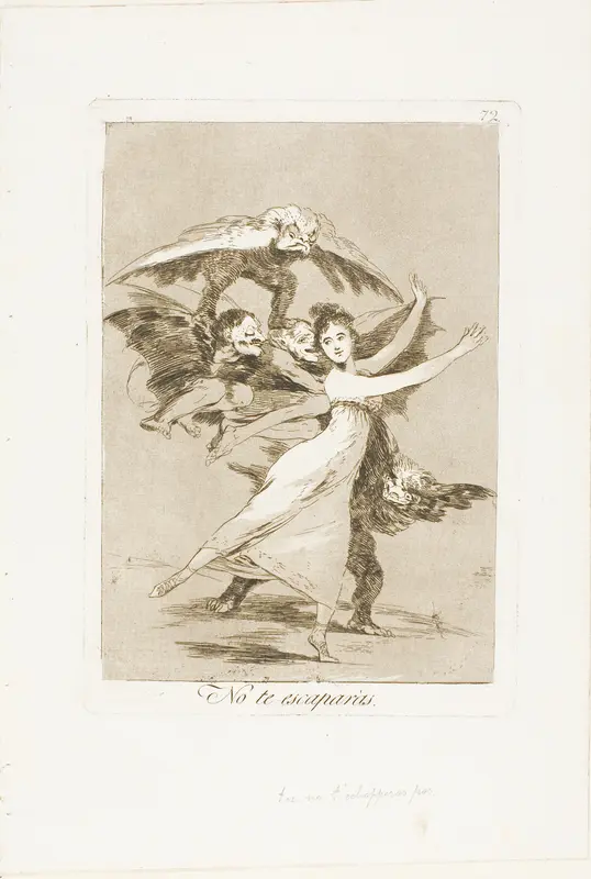 You will not escape, plate 72 from Los Caprichos