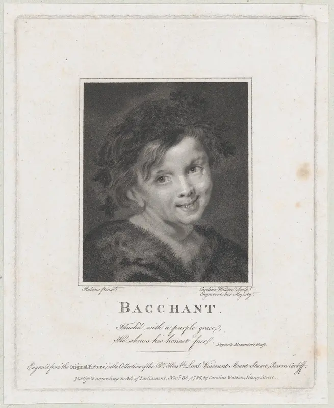 Young Bacchus Wall Art by Caroline Watson - High-Resolution Digital Print
