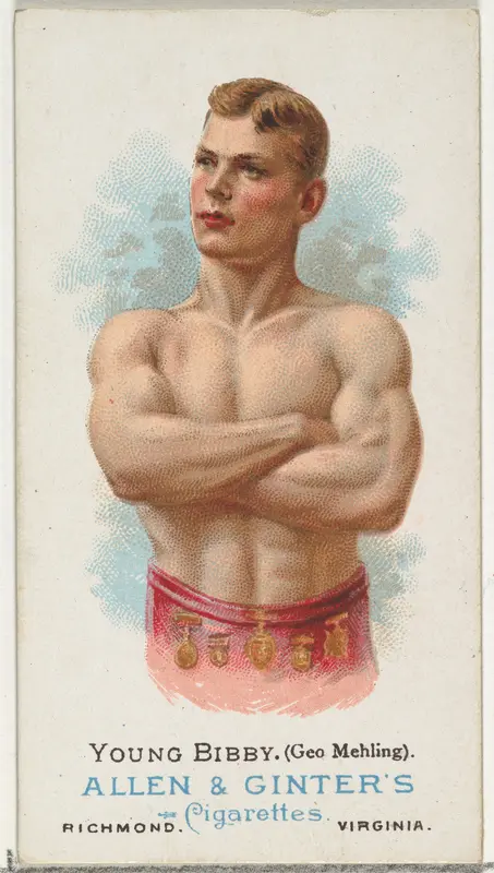 Young Bibby (George Mehling), Wrestler, from World's Champions, Series 1 (N28) for Allen & Ginter Cigarettes Wall Art by Allen & Ginter - High-Resolution Digital Print
