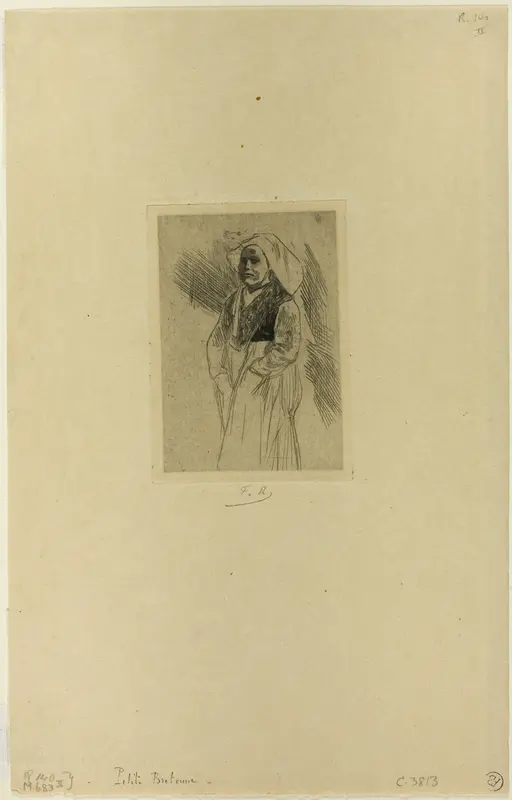 Young Breton Woman Wall Art by Félicien Rops - High-Resolution Digital Print
