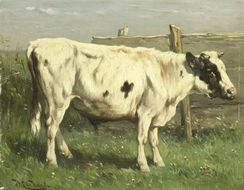 Young Bull Wall Art by Johannes Hubertus Leonardus de Haas - High-Resolution Digital Print
