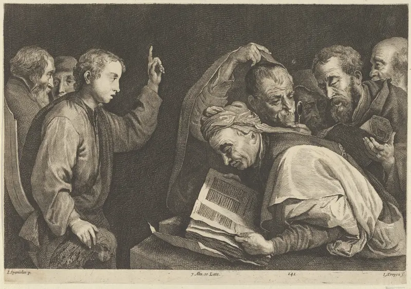 Young Christ Among the Doctors Wall Art by Jan van Troyen - High-Resolution Digital Print