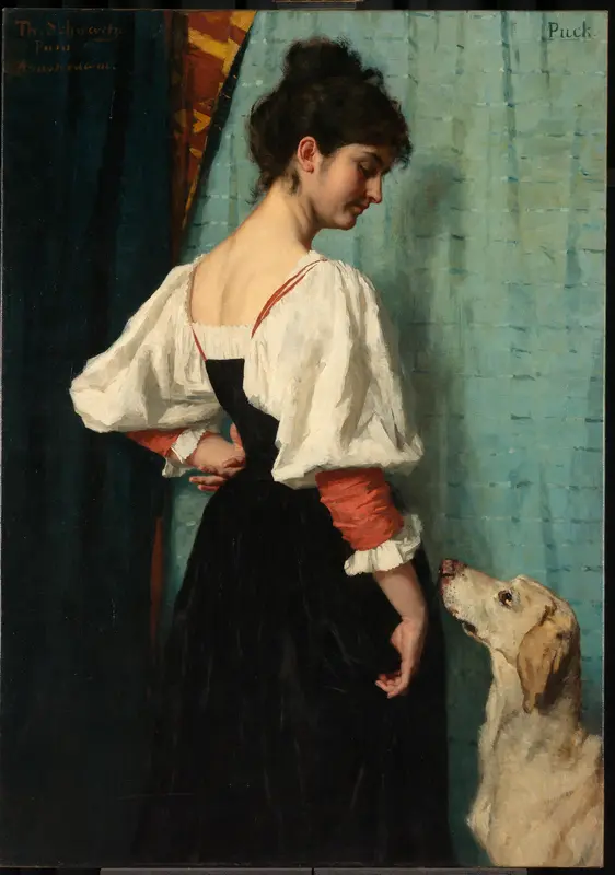 Young Italian Woman, with ‘Puck’ the Dog