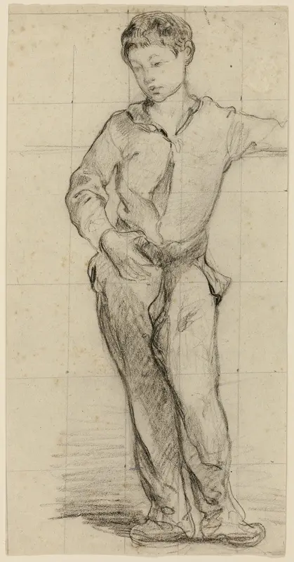 Young Man Standing (Léon Leenhoff) (recto); Sketch of Standing Boy (verso)