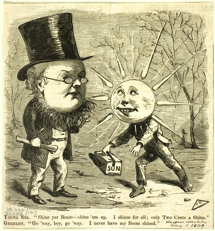 Young Sol and Greely, from Harper's Weekly