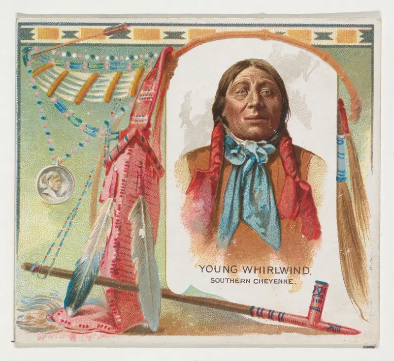 Young Whirlwind, Southern Cheyenne, from the American Indian Chiefs series (N36) for Allen & Ginter Cigarettes Wall Art by Allen & Ginter - High-Resolution Digital Print