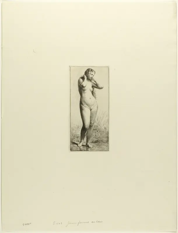 Young Woman Bathing