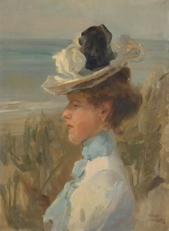Young Woman, Gazing at the Sea Wall Art by Isaac Israels - High-Resolution Digital Print